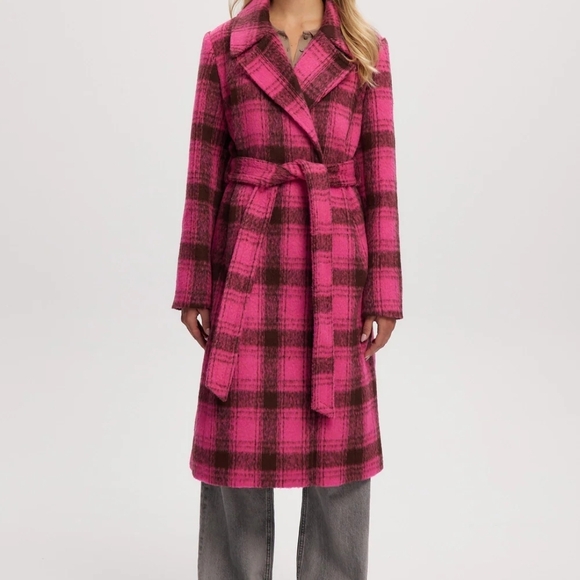 Noize Katja Long Length Vegan Wool Coat - Picture 1 of 16